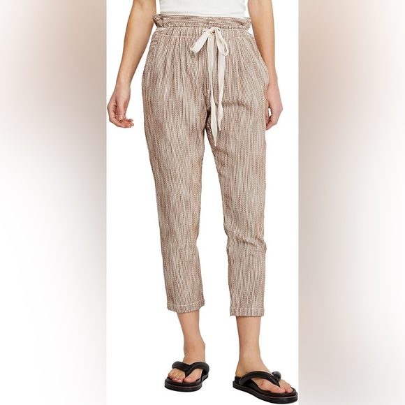 Free People Pants - Free People Womens Light at Sunrise Cotton Knit Cropped Pants